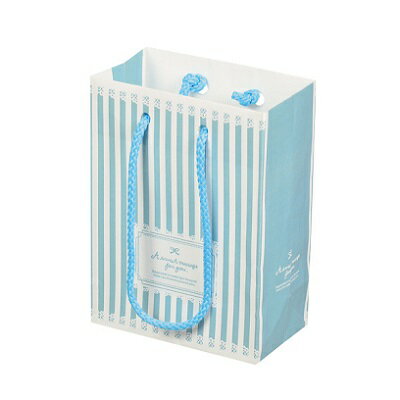 ギフト ラッピング 紙袋 お菓子袋 ベイクベイク 手さげバッグ ストライプ 紙製 1枚 D-6452 プレゼント ギフト バッグ かわいい バレンタイン パール...