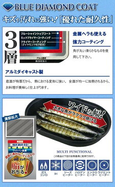 限定数量特価品 フィッシュグリルNEO ブルーダイヤモンドコートIH対応ガラス蓋付ワイドパン HB-2331 キッチン用品 おしゃれ パール金属 キッチン 調理器具 HB2331 魚焼き サンマ 魚焼き器 魚焼き機 魚焼きグリル プレート ロースター フライパン ih 魚焼きパン オール熱源