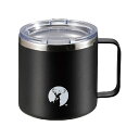 HD マグカップ 450ml ブラック UE-3495 コップ フタ付き 真空断熱 保温 保冷 食器 クッカー カップ麵 キャンプ キャプテンスタッグ