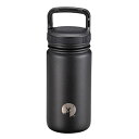 水筒 HD カラビナボトル 350ml ブラック UE-3515 ハンドル付き キャプテンスタッグ 真空断熱 保温 保冷 ステンレスボトル(3)