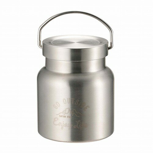 スープポット 280ml 保温 モンテ HDステンレス フードポット シルバー UE-3436 保温弁当箱 スープジャー かわいい おしゃれ 真空断熱 保冷 キャプテンスタッグ