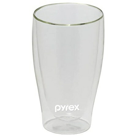 PYREX タンブラー 410ml ダブルウォール CP-8544 パイレックス クリアグラス 透明 ガラス 2層構造 おしゃれ 2重 水滴がつかない パール金属