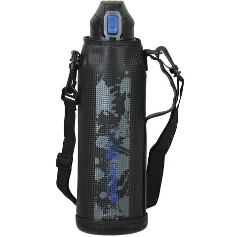 水筒 1.5L 保冷 ファストチャージャー ダイレクトボトル ブルー×ブラック ポーチ付 HC-182 スポーツドリンク 対応 ステンレス ボトル 直飲み 熱中症予防 水分補給 パール金属 ステンレスボトル 1500ml