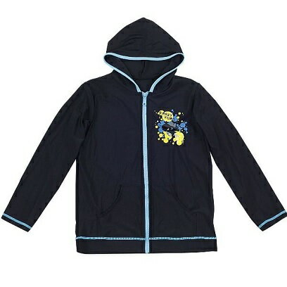 【ブラックフライデー P2倍】ラッシュガード UVカット キッズ ラッシュパーカー ジュニアパーカー 長袖 パーカー ブラック Sサイズ ME-1517 紫外線...