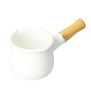 ホーロー製 ミルクパン 10cm ブランキッチン 白色 HB-3676 木柄 ガス火用 ミニ 片手鍋 離乳食 小鍋 小さめ おしゃれ パール金属