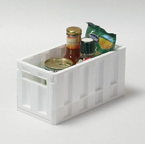 収納 コンテナ ボックス 折りたたみ Sサイズ ホワイト スキット HB-6493 積み重ね パール金属