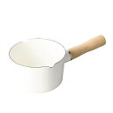 ホーロー製 ミルクパン 12cm ブランキッチン 白色 HB-4440 木柄 ガス火 ミニ 片手鍋 離乳食 小鍋 おしゃれ パール金属