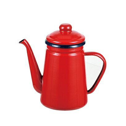 ホーロー コーヒーポット 1.1L レッド プチッと HB-5479 レトロ ドリップポット おしゃれ コーヒー ケトル ハンドドリップ 直火 かわいい 北欧 パール金属
