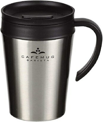 マグカップ 400ml 真空 蓋付 ミラー カフェマグバリスタ HB-3987 ステンレス カップ 保温 保冷 フタ付..