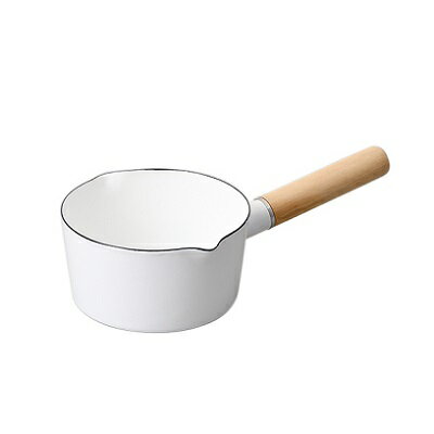 ホーロー ミルクパン 15cm ホワイト クレヴィア HB-5299 ホーロー鍋 おしゃれ 離乳食 小鍋 白 片手鍋 IH対応 オール熱源 パール金属