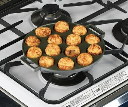 鉄板 たこ焼きプレート たこ焼き器 14穴 ふっ素加工 おやつDEっSE2 D-6535 フライパン ガス火 ガスコンロ タコ焼き プレート パール金属