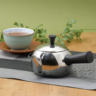 Rakuten - 急須 500ml 横手 ステンレス製 茶屋日和 HB-6457 緑茶 煎茶 ティーポット 茶こし付 丈夫 割れない パール金属