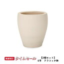 【春の応援フェス】【2個セット】サフィ E30W Sサイズ ≪植木鉢/陶器/白系テラコッタ/素焼き鉢/セール対象4J/セール対象1≫