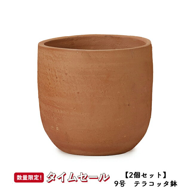【春の応援フェス】【2個セット】テラコッタ　E45　M9号 ≪植木鉢 陶器 テラコッタ・素焼き鉢系/セール対象4J≫のサムネイル