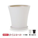 【夏の応援フェス】ルッカ15 マット 11号 Mサイズ 受け皿付き ≪植木鉢 陶器鉢 白磁器系 セール対象3 セール対象4J≫