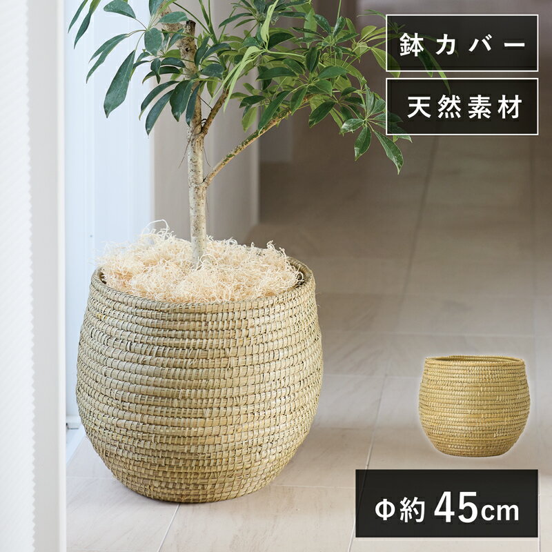 カイサ バスケット 45 ≪植木鉢 ガーデン雑貨 おしゃれ 可愛い ミニポットカバー 鉢カバー インテリア バスケット 天然素材 アジアン ボヘミアン≫