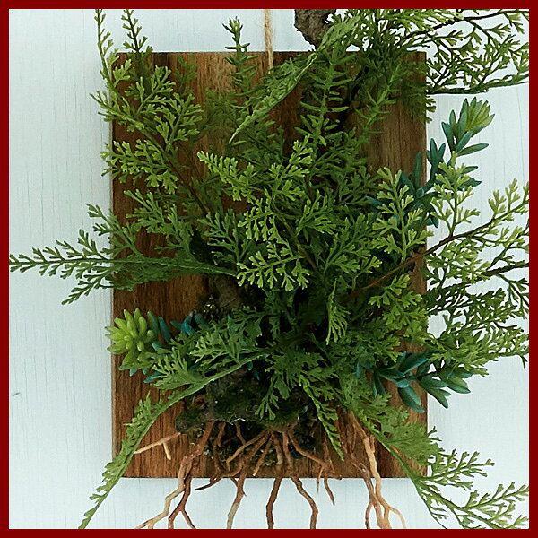 植木鉢・テラコッタ専門店 バージの【造花】【フェイクグリーン】 ファーン ウォールハンギング アカシア20 【インテリア 雑貨 アレンジメント 観葉植物 人工植物 おしゃれ 壁掛け シダ植物 FARM4】｜アングル2
