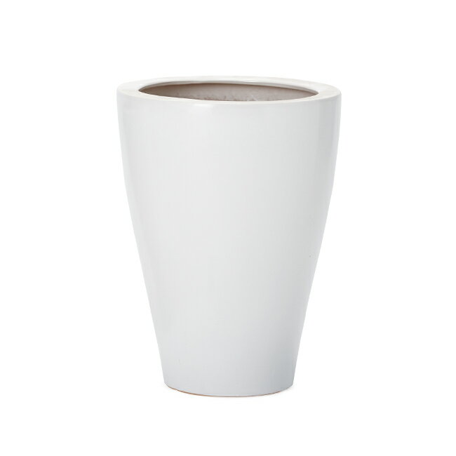 ルッカ　PR5　白マット　Sサイズ 　　≪植木鉢 陶器鉢 白黒磁器系≫