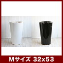 ルッカ PR3 ツヤ Mサイズ ≪植木鉢/陶器鉢/白黒磁器系≫