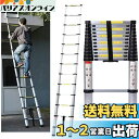 DayPlus 伸縮はしご 最長5 m (16.5 ft) 折り畳み伸縮梯子 多機能アルミはしご 持ち運びに便利 軽量 耐荷重150 kg 室内室外両用 自動ロ...