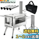 SENQI 薪ストーブ 折りたたみ キャンプ 3面の耐熱ガラス・煙突・スパークアレスター・グリッド棚付き コンパクト アウトドア ウッドストーブ テント用 焚き火台 BBQ 調理 暖炉 冬 収納袋付き