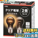 オーム(OHM) 電機 白熱球 白熱電球 フィラメント電球 エジソン電球 調光器対応 E26 60W形 クリア 2個セット LB-D5660C-2PN 06-4...