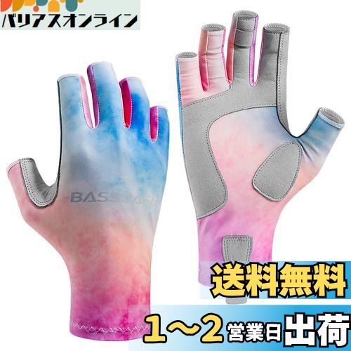 Bassdash(バスダッシュ) 釣り グローブ レディース UPF 50+ UVカット 釣り手袋 日焼け防止 速乾 3/4フィンガー フィッシンググローブ