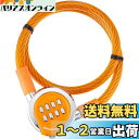 ブリヂストン(BRIDGESTONE) プッシュポンロック 自転車 鍵 ワイヤーロック ボタン式 オレンジ 盗難防止 防犯 直径10×600mm WL-PPL
