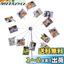【送料無料】Mollytek フォトディスプレイ フォトクリップ 卓上 観覧車 写真立て 回転 フォトフレーム 14枚 収納 写真飾り 贈り物用 メモリアル ギフト 結婚式 新築祝い お祝い 記念日 (観覧車)