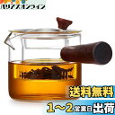 ポカロティー 急須 耐熱ガラス 透明 ポット 直火対応 横手 ティーポット ガラス 耐熱 500ml 直火 ガラスポット 木製持ち手 透明ガラス茶こし付き 囲炉煮茶 硝子片手鍋