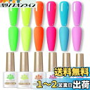 BORN PRETTY ジェルネイルカラーセット 蛍光カラー ネオンカラー カラージェル ネイル 春夏ネイル イエロー グリーン レッド 6色 UV/LED対応...
