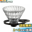 HARIO(ハリオ) V60 耐熱ガラス透過ドリッパー 02 1~4杯用 ブラック 日本製 VDGR-02-B