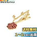Yoursfs ネクタイピン おしゃれ ローズ 薔薇 ネクタイ ピン メンズ レディース ブランド タイピン 花 アクセサリー クリスマス プレゼント (赤-薔...