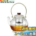 ポカロティー 耐熱ガラスティーポット 上手型 満水容量1290ml 大容量 直火対応 耐熱ガラスやかん 紅茶 緑茶 フルーツティー リーフティー 両方使用茶こし付き