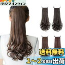 ALLMIRA ポニーテールウィッグ エクステ ロング 長さ 35 45 55cm 4色展開 付け毛 つけ毛 自然 ふわふわ巻き髪 カール ポイントウィッグ ナチュラル 小顔効果 (45cm, ダークブラウン)