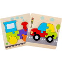 DELUXEFOX 木製パズル 2個セット 型はめパズル 赤ちゃん モンテッソーリ 知育玩具 1 2 3 歳幼児早期開発 形合わせ 形認識 色認知 色彩感覚 脳...