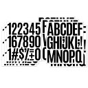 DELUXEFOX アルファベット シールと数字 シール 7.6cm【7枚セット】手帳シール PVC材質の防水シール 大きい 英語 アルファベット ステッカー 番号シール 数字 ステッカー ステッカー 貼 - 黒(3)