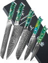 SANMUZUO Chef Cooking Knives Set- Kitchen Knife Set of 5 Piece - Ultra-Sharp VG1...