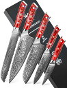 SANMUZUO Chef Cooking Knives Set- Kitchen Knife Set of 5 Piece - Ultra-Sharp VG1...