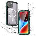 iPhone 15 ケース 完全防水 ストラップ付き 防水ケース カバー クリア 透明 アイフォン15 全面カバー 頑丈 耐衝撃 フェイスID認証 Qi充電対応 液晶画面保護フィルム アウトドア,ブルー