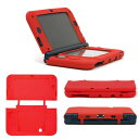 RDFJ New 3DS LL シリコン保護カバー 衝撃吸収 全面保護 着脱簡単 ケース(レッド)