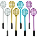 Maydahui おしゃれ バドミントンラケット ボールペン 黒インク 0.5mm 8本セット かわいい ジェルボールペン 可愛い 文房具 筆記用 子供 学生 ...
