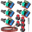 【送料無料】Kiligen 5個 5A 5V-35V ミニ DC モータ PWM 速度コント ローラースピード コントロール スイッチ調整可能スイッチ LED 調光器