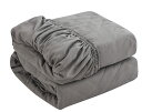 パッド一体型ボックスシーツ ワイドダブル 150x200x30cm 薄型 敷きパッド オールシーズン快適 ベッドパッド 防ダニ 抗菌防臭 吸汗 速乾 全周ゴム付き 洗える ホテル仕様 グレー