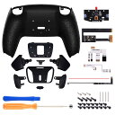 eXtremeRate ps5コントローラーBDM-010&BDM-020に対応用プログラムできる背面パドルプラスティック製RISE4リマップキット、ps5コントローラーに対応用アップグレードボードと再設計されたテクスチャードバックケース&背面ボタン4つ‐ps5本体ではない【ブラック】