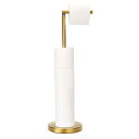 【送料無料】Noonext トイレットペーパーホルダースタンド バスルーム トイレットペーパー収納 ペーパーロール4本用 ヘビーベース付き 自立式トイレットペーパーロールホルダー (ゴールド)