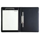 Costowns 二つ折り ダブルクリップファイル 横型 縦型クリップ バインダー クリップボードpu レザー 1本入ペンホルダー付き A4 100枚A4資料用...