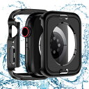 【2024強化モデル】BELIYO for アップルウォッチ カバー 44mm 対応 Apple Watch SE2/SE/6/5/4 44mm ケース アップルウォッチSE2/SE/6/5/4 ケース 44mm 防水 360 3D直角エッジデザイン 強化ガラス キズ防止 Apple Watch カバー PC素材 一体型 二重構造(44mm,ブラック)