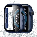 【2024強化モデル】BELIYO 対応 アップルウォッチ カバー 44mm 対応 Apple Watch SE2/SE/6/5/4 44mm ケース アップルウォッチSE2/SE/6/5/4 ケース 44mm 防水 Apple Watch カバー PC素材 全面保護 二重構造(44mm,ブルー)