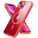 iPhone13 ケース iPhone14 ケース BESINPO 【ガラスフィルム付き・MagSafe対応】 マグネット搭載 黄ばみなし アイフォン13ケース...